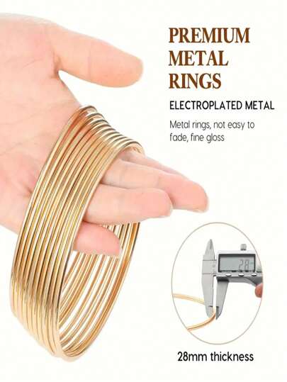 10/15/20 Stücke 2/3/4 Zoll Goldfarbene Metallringe für Basteleien, Traumfänger Ringe, Metallreifen für Traumfänger und Bastelzentrum Tischdekoration