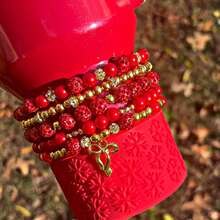 1pc Resin Scarlet Tinsel Stack, Universal, Cup Topper Charms, Tumbler Accessories, Cup Charms For Brand Cup