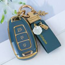 TPU Car Key Fob Cover Case Shell Compatible With Santa Fe, For I30, For IX35, For Encino, For KONA, For Solaris,For Fiesta, For Sonata For Azera, For Grandeur, For Elantra, For Accent - Protective Keyless Entry Remote Holder Dustproof And Anti Fall High-End Fashionable Keybag