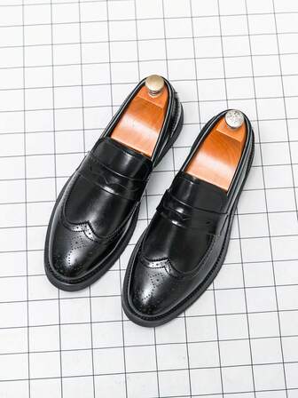 男士尖头一脚蹬休闲皮鞋，韩版时尚，乐福鞋，适合婚礼、休闲、商务、夜店、发型师、大码