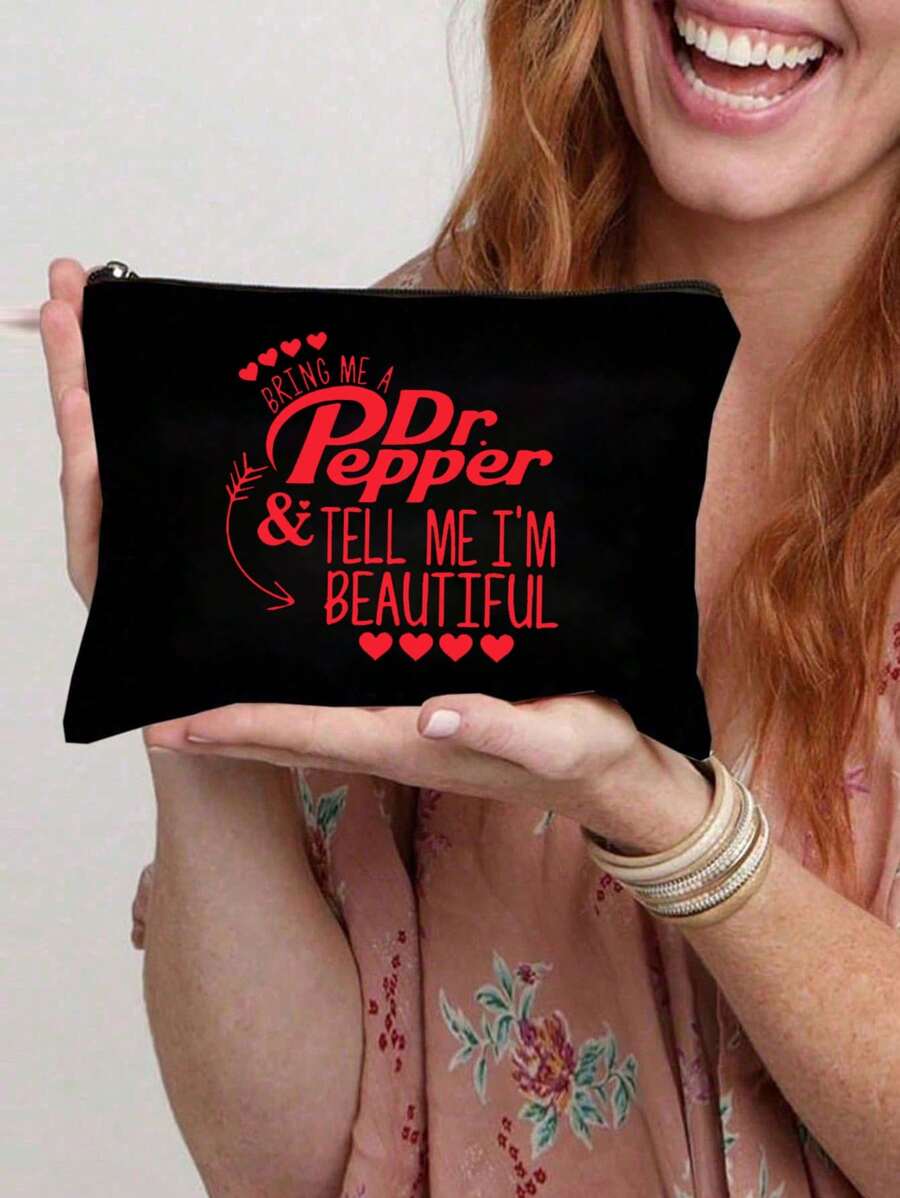 1pc Best Gift For Friends Cosmetic Bag, Coin Purse, Zipper Clutch, Makeup Bag Cosmetic Storage Bag Beauty Bag, Lightweight Storage Bag, Small Bag Cosmetic Bag Cosmetic Storage Bag Beauty Bag, Women's Cosmetic Bag Small Bag Travel Toiletries Storage Bag For Makeup Tools, Portable Handheld Toiletries Bag, Fashionable And Simple Style,For Holiday Beach, Bathroom Collection, Bedroom Collection, Large Capacity