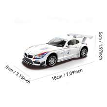 BMW Z4 GT3 Zdalnie sterowany samochód 1/24 2.4GHz 2WD RC Drift Car, 18KM/H+ High Speed RC Cars Racing Car z fajnymi światłami, samochód zabawkowy dla dzieci - Biały - Zobacz 9