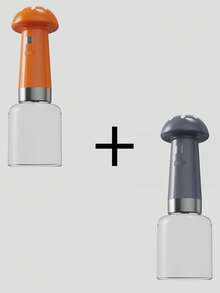 PETSIN Rechargeable Pet Electric Foam Shampoo Dispenser For Dog & Cat Bath, Bathroom, Kitchen Sink 1pc Mushroom-Shaped Pet Bubble Bath Machine - Electric Foam Creator, 2 Colors (Orange & Gray), USB Rechargeable, For Travel, Ideal For Pet Grooming, Travel Accessory | Playful Design | Durable ABS Material, Pet Grooming Supplies