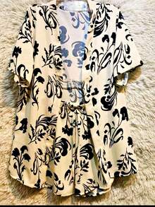 Shirt+Shorts - 黑與白 - 查看 1