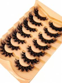 HBZGTLAD NEW 2 Box 14 Pairs Pairs Cat Eye Lashes Fluffy Faux Mink Lashes 8D Wispy Lashes Pack Dramatic Long Thick Volume Eyelashes False Eyelas - 6D-H36 - Xem 6