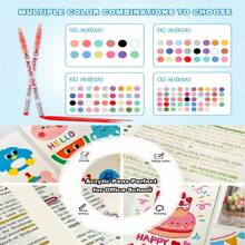 Penna gel acrilica 3D, penna gel ad asciugatura rapida, set per pittura graffiti, può essere usata per prendere appunti, segnare, fare biglietti d'auguri, colorare, contornare, penna acrilica da 1,0 mm, pennarello, tornando a scuola