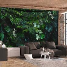 1pc Green Plant Hanging Tapestry, Background Decor, Wall Decor, Polyester Tapestry, Living Room, Bedroom, Office Wall Decoration, College Dorm, Home Decor, Party Decor, Printed Rectangular Kitchen Wall Hanging Fabric With Draping Effect, Comes With 3 Wall Nails And 2 Clips