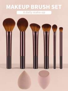 15pcs/13pcs/11pcs/8pcs/6pcs Makeup Brush Set Including Powder Brush, Blush Brush, Highlighter Brush, Eyeshadow Brush, Lash Brush, Eyeliner Brush, Angled Makeup Sponge, Round Makeup Sponge, Round Powder Puff, Triangle Makeup Sponge, Triangle Powder Puff, Makeup Blender Sponge For Powder And Liquid Foundation,Brush Set,Makeup Brush Kit,Make Up Brush Set,Make Up Set Complete,Makeup Brush Set,Complete Makeup Kit,Brush Kit,Brushes Makeup Set,Makeup Gift Set,Set