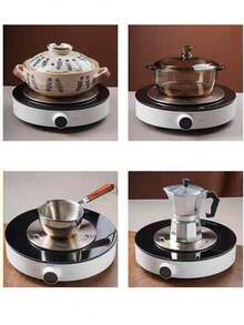 1块德国电磁炉导热板，砂锅防烫，适用于燃气灶、电磁炉、摩卡壶、小奶壶、不锈钢锅、陶瓷砂锅。快速解冻肉类产品，火力集中，防滑，厨房家用，节能 - 7.9inch - 查看 6