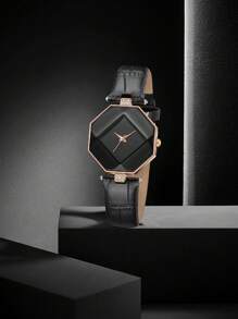 2 PEÇAS Conjunto de Relógio Feminino, Moda Simples Versátil Ponteiro Clássico Relógio de Quartzo, Conjunto com Pulseira, Presente Perfeito para Ela (Sem Caixa)