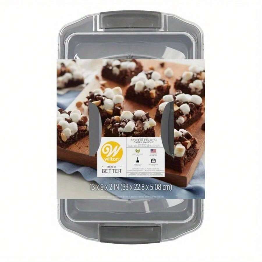 Holiday Discount Choose What You Like, Bake It Better Steel Non-Stick Oblong Cake Pan With Lid, 13 X 9-Inch Easter Mother's Day Gift (3 Days Delivery) - 9x13pan - View 1