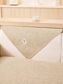 1pc Linen-Like Fabric Sofa Cover, Modern Minimalist Sofa Protector Slipcover, Suitable For Living Room, Bedroom, Office, Fits Armchair, 2/3/4-Seat Sofa And Sectional, All Seasons