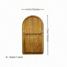 11.4-Inch Rosewood Multipurpose Serving Tray, Breakfast Platter, Snack Plate, Cake Stand, Decorative Platter, Divided Appetizer, Dipping Sauce, Nuts, Dried Fruits, Kitchen Counter, Bathroom Decor, Dessert Display, Suitable For Weddings, Graduations, Birthdays, Parties, Halloween, Christmas