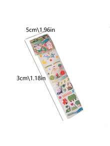 1 Set Transparent Waterproof Planner Stickers, Cute Cartoon Decorative Tape, Creative Materials For Students - Notebook Stickers - View 4