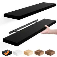 Tomnk 2pcs Floating Shelves For Wall, 22in,  Wall-Mounted, MDF Wood Room Decor, Rustic Wood Shelves For Bathroom, Living Room, Bedroom And Kitchen, Wall Shelves For Storage,Books,Room Decor - 彩色 - 查看 12