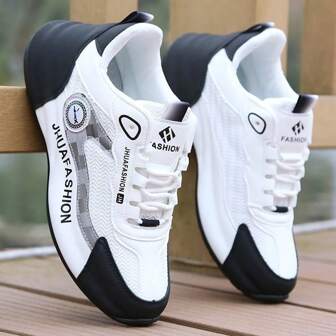 Men's Breathable Mesh Sneakers, Versatile Casual Shoes, Lightweight Soft Sole Running Shoes, Comfortable Outdoor Travel Shoes, Premium Quality