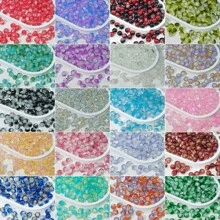 Un set de 50/100/150 cuentas de cristal con efecto de agrietado de colores variados - Cuentas de cristal brillantes redondas de 10mm, aptas para manualidades de joyería, pulseras, collares, aretes - Variedades cuidadosamente seleccionadas, sin necesidad de energía, productos de cuentas de cristal