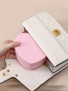 1pc Double Layer Heart Shaped Mirrored Jewelry Storage Box, Women Makeup Organizer Suitable For Jewelry & Accessories Like Earrings, Rings, Necklaces, Multi-Functional Desktop Storage Box, Gift For Her