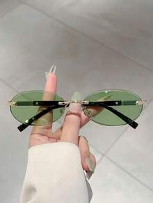 1 Kính thời trang gọng hình bầu dục không gọng mới dành cho nữ, gọng đen tối giản, tiên tiến với tròng kính chuyển màu nhiều màu, kính sang trọng cổ điển thích hợp cho du lịch, nghỉ dưỡng, trang trí thời trang, công sở thường ngày, đồ cơ bản Y2k cổ điển, phụ kiện đi biển thường ngày, kính thời trang hợp kim kẽm cho kỳ nghỉ hè trên bãi biển, ngoài trời, du lịch, phong cách học sinh cho ngày tựu trường - Nhiều màu - Xem 8