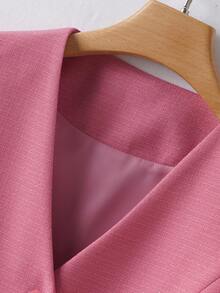 Women's Solid Color Vest, V-Neck Jacket, Spring/Autumn, Fashion Commuter, Ladies Garment Summer - Coral Pink - View 3