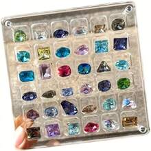 1pc - 36 Grid Acrylic Shell Display Box, Rhinestone Gem Earrings Jewelry Transparent Display Case, Jewelry Storage Display Box, Jewelry Box, Jewelry Case, Decorative Storage Space For Starfish, Shell, Gems And Crafts - Multi-Functional Storage Box With Magnetic Closure, Transparent Display Box, Suitable For Storing Rhinestones, Gems, Earrings, Rings And Jewelry, Perfect For Jewelry Storage And Display, No Power Required Storage Box, Great For Home Decor And Beach Theme Display Back To School