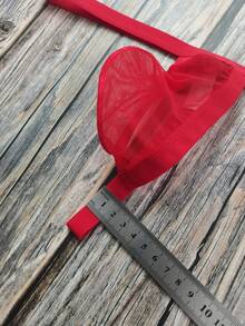 DomiGe 1pc Men's Sexy Lingerie, Red Elastic Mesh Thong - Red - View 7
