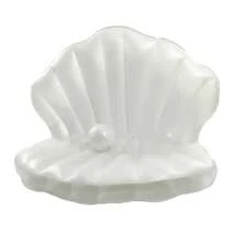 1pc Inflatable Pearl Shell Floating Swimming Pool Lounger, PVC Thick Material Outdoor Leisure Pool Party Bed