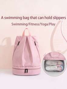 1pc Boys And Girls School Backpack Large Capacity Sports Backpack With Shoe Compartment Fashion Solid Color Casual Backpack Suitable For Outdoor/Outing/Travel/Hiking/Stadium/Sports/University And Daily Commuting Use - Multicolor - View 13