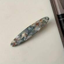 Simple Acetate Hair Clip Side Pins Tortoiseshell Colored Bars Oval Shape Geometric Hairpin Women's Hair Accessories