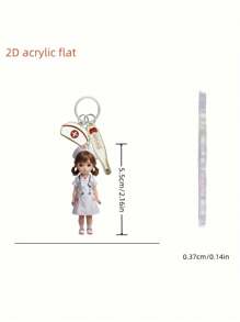 Nurse Doctor Keychain, Nurse Pattern Pendant, Bag Ornament, Acrylic Flat Keychain, Creative Accessory Accessories, Pendant Accessories That Can Be Hung On Backpacks, Phone Cases, Keychains, Car Decoration Pendant, Suitable For Both Boys And Girls, Suitable For Nurses, Doctors, Medical Workers, Gifts, Nurse's Day Gifts, The Best Gift For Medical Staff