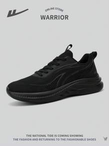 WARRIOR 1 Paar Herren Schnür Sport Schuhe, atmungsaktiv aus Mesh mit weicher Sohle rutschfest, vielseitig bequeme Freizeitschuhe für Outdoor Sport, Gehen, Laufen