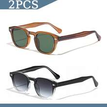 Gafas con montura clásica HBK, estilo de moda casual, retro ovalado, color único, decoración diaria y de ocio para primavera y verano, con empaquetado completo para playa, vacaciones, exterior y viajes - K39768 - Ver 18