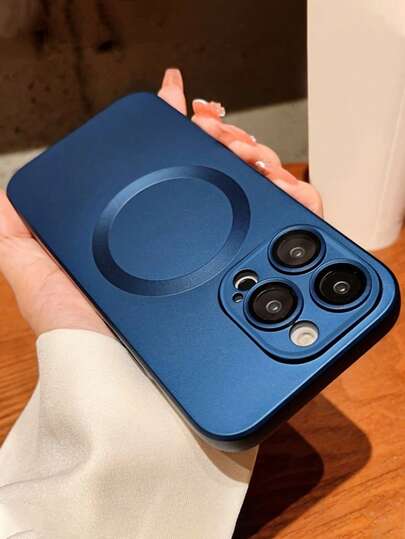 VRNOEI 奢华哑光磁性手机壳适用于 iPhone 15 11 12 13 14 16 Pro Max Plus，镜头保护磁性无线充电保护套适用于 iPhone 16 14 15 Pro Max