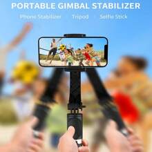 2025 NEW Gimbal Stabilizer Selfie Stick Foldable Wireless Tripod With Bluetooth Shutter Monopod For IOS Android