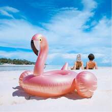 1pc New Flamingo Inflatable Pool Floating Ring, Large Size Inflatable Toys For Adult Summer Swimming Pool Party Decor
