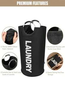 1pc Large Laundry Basket, Foldable Laundry Bag, Free-Standing Tall Laundry Basket, Foldable Laundry Basket, Suitable For Dorm, Home, Travel (Multi-Color Optional) Oxford Cloth Dirty Laundry Basket Storage Basket Dirty Laundry Basket Aluminum Ring Handheld Collapsible Storage Bag Dirty Laundry Storage Basketlaundry Hamper,Washing Basketbathroom Organizer,Basket,Storage Basket,Foldable Laundry Basket