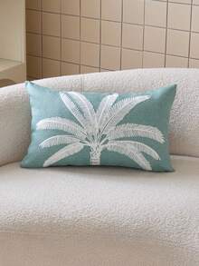 1 件椰子树刺绣防水装饰枕套，适合家庭、客厅、卧室、派对、所有季节 - 彩色 - 查看 6