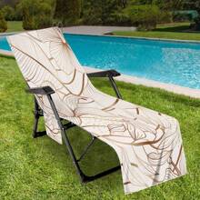 1 Stück tropische Pflanze, Palmenblatt Muster ultra-weicher Mikrofaser Strandstuhllbezug, Boho-Stil saugfähiger Strandstuhltasche, Sonnenbaden Garten Strandhotel Stuhlbezug, Lässig Urlaub Strandliege Stuhlbezug