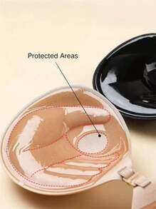 Sujetador adhesivo de 3 cm de grosor, sujetador invisible para vestidos sin espalda y sin tirantes para pechos pequeños, sujetador reutilizable para aumento de busto