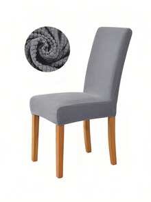 1PC Jacquard Dining Chair Cover Elastic Chair Covers Solid Color Seat Slipcovers Universal Size For Dining Room Kitchen Home Decor - Multicolor - View 19