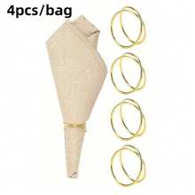 20 件/12 件/6 件/4 件/2 件金属餐巾环，简约合金餐巾环，适用于婚礼、派对、宴会、自助餐桌