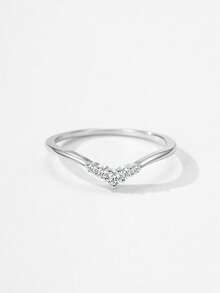 Arlmay 1 Pc 925 Sterling Silver V-Shaped Dolphin Fish Tail Design Ring For Female Fashion Mother's Day Gift Jewelry - Silver - View 4