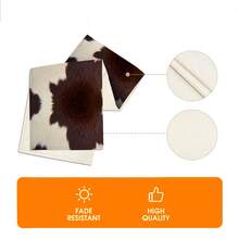 1 件动物桌旗 牛皮 农场动物 西部动物纹理 牛图案 豹纹 斑马图案 农舍桌旗 可水洗 户外室内派对 厨房家居餐桌梳妆台中心装饰 客厅圆桌咖啡桌晚餐长方形桌子餐厅装饰