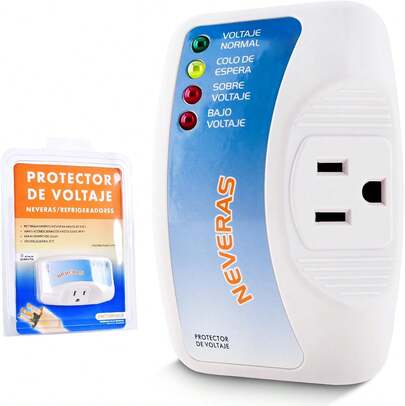 Protector de Voltaje,Supresor de Picos de Voltaje para refrigerador,Voltaje de Salida Es120V,12A,1440W,Enchufe para Electrodomésticos,para Refrigeradores,Aaires acondicionados