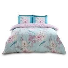 VELVETIO Gabby Printed Duvet Cover Set Soft And Smooth Skin Friendly Reversible Bedding With Matching Pillowcases - Blue - View 2
