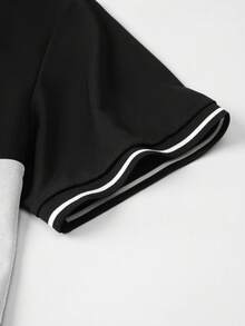 Set de cămașă polo și pantaloni scurți pentru bărbați, cu mânecă scurtă, în dungi, cu mâneci scurte, pentru vacanță la plajă, ținute sport casual, cu guler, buzunare, pantaloni cu șnur, golf, pescuit, baschet, cadou de sală pentru iubit, soț - Multicolor - Vizualizare 6