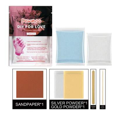 Couple Hand Casting Kit, DIY 3D Hand Mold Plaster Clone Powder Keepsake Souvenir