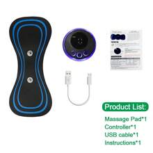 Masajeador de cuello EMS electrónico, estimulador muscular eléctrico, parche de masaje cervical, dispositivo de masaje corporal portátil de pulso de corriente