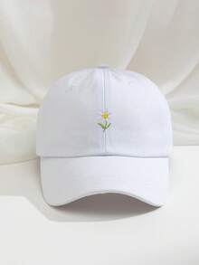 1顶绣花雏菊棒球帽，透气可调节户外高尔夫遮阳帽，夏季时尚弯檐遮阳帽，男士Y2K情侣遮阳帽，适合海滩、假日、节日、旅行 - 棒球帽 - 查看 2