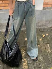 1pc Spacious Soft Leather-Feel Casual Tote Bag For Women, High-End Commute Everyday Carry Shoulder Bag With Unique Design, Retro Fashionable Versatile Underarm Bag, New Arrival Tote Bags For Woman - Black - View 8